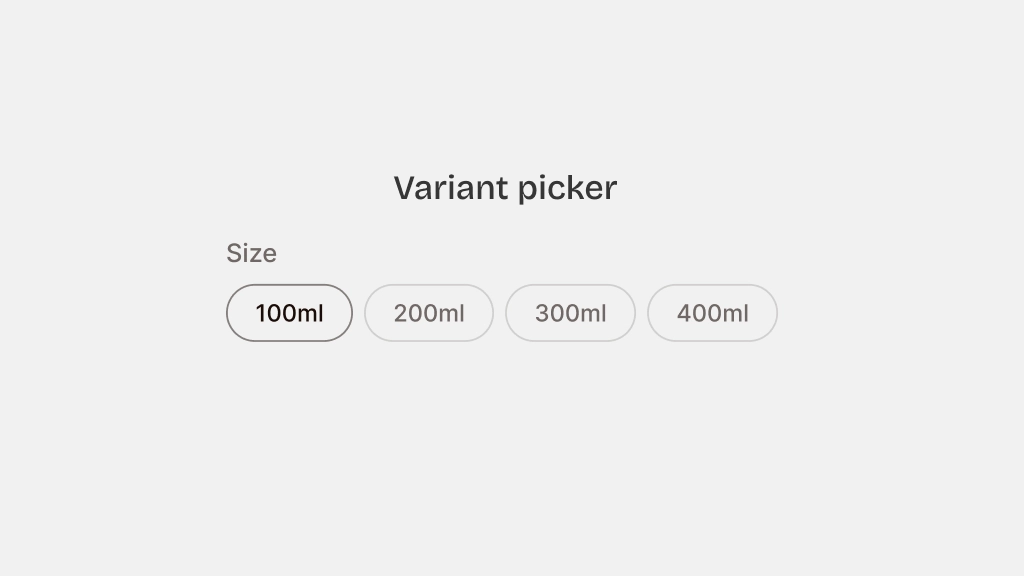 Variant picker block