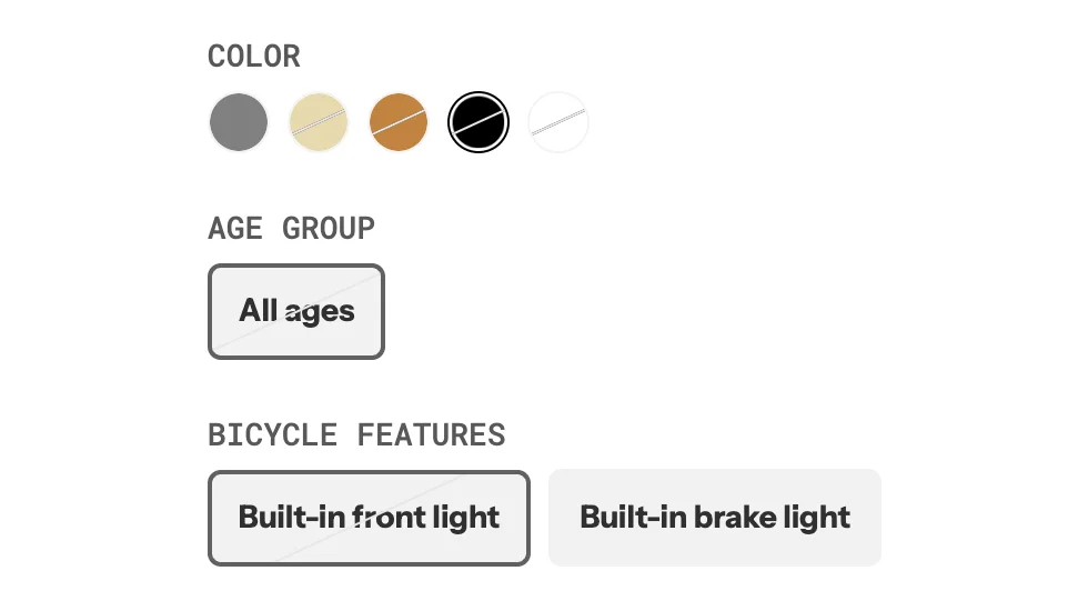 Variant picker block