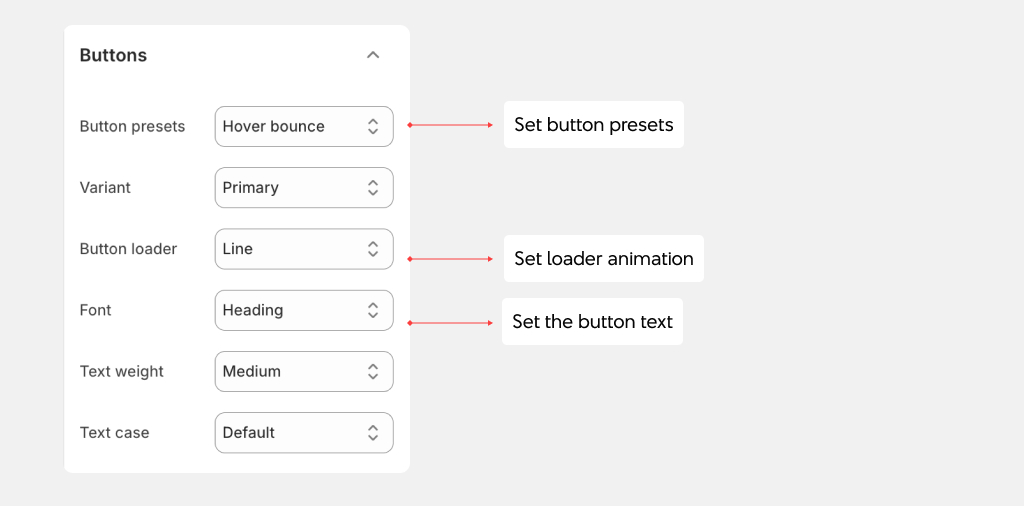 Gentech theme settings