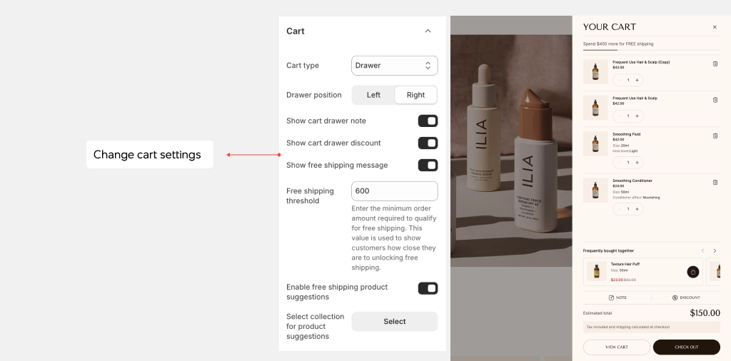 Stylist theme settings