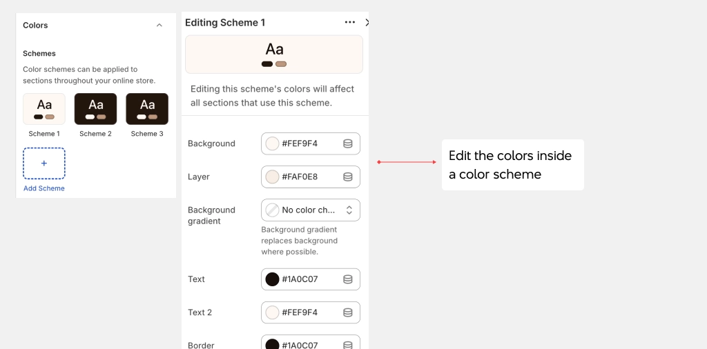 Stylist theme settings