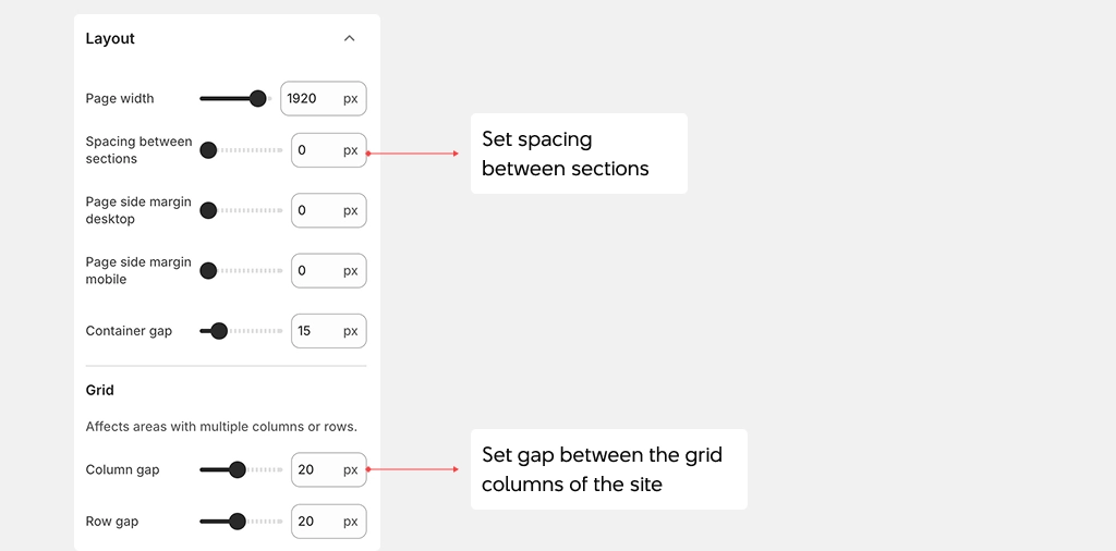 Stylist theme settings