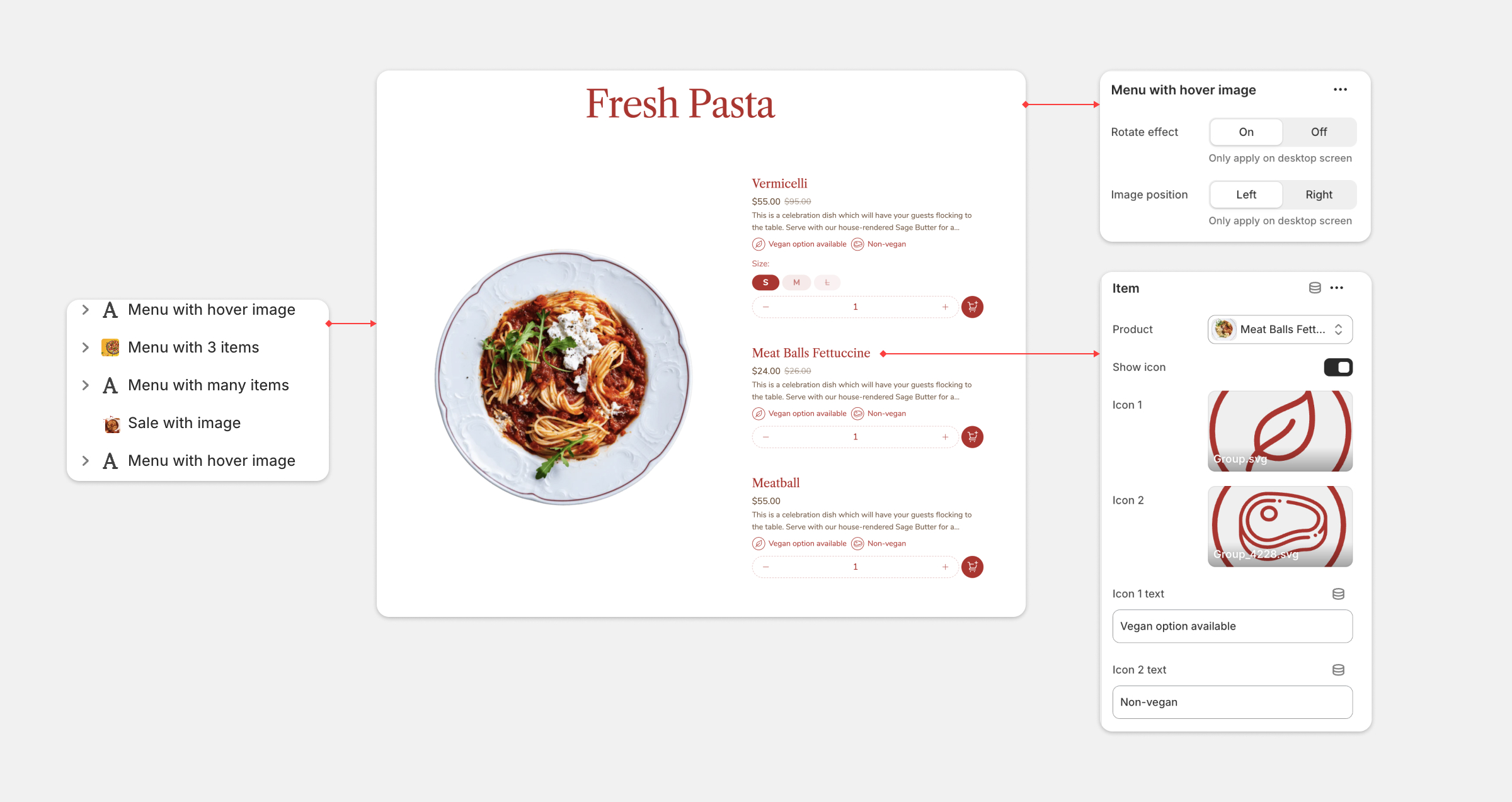 menu page
