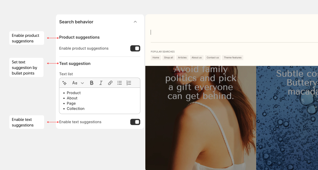 Line theme settings