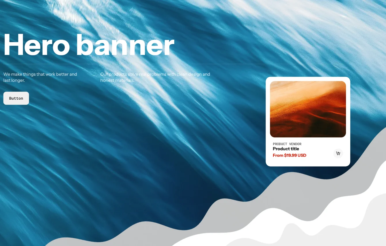 Hero with large heading