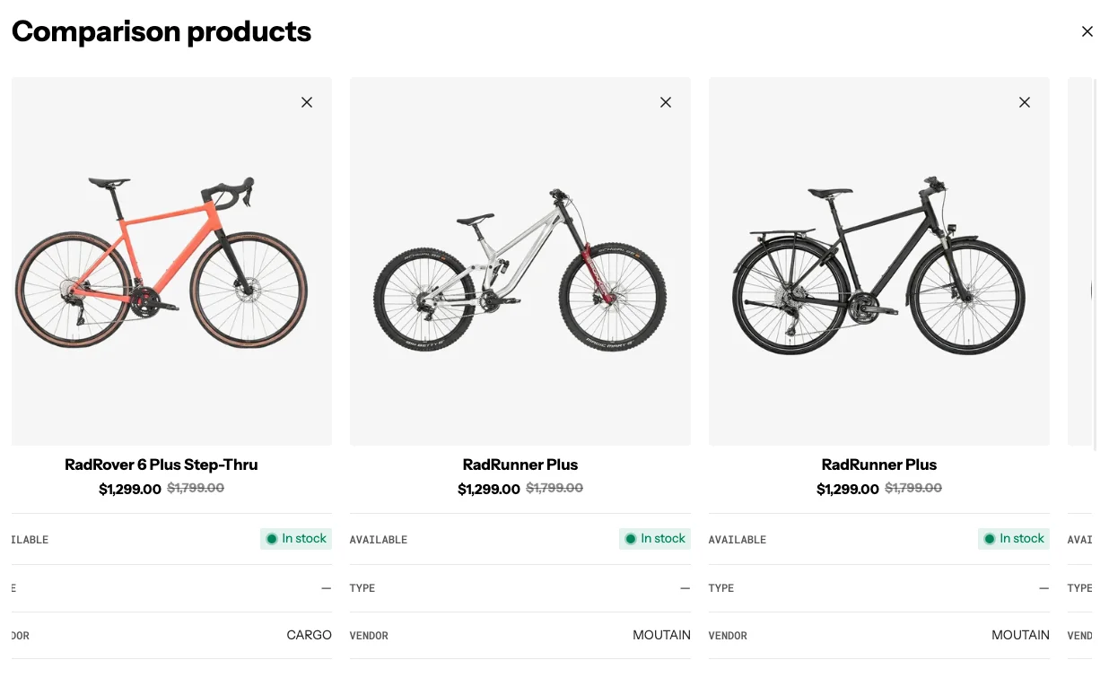 Product compare