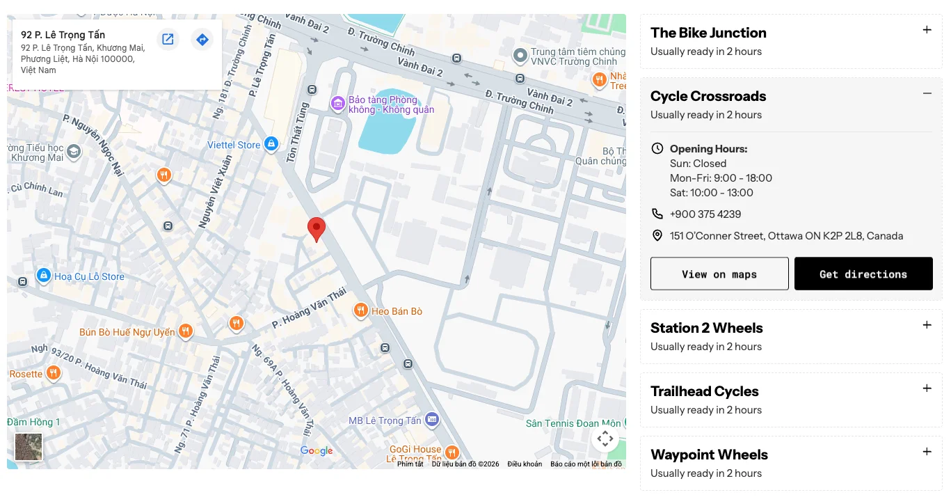 Store locator collapse